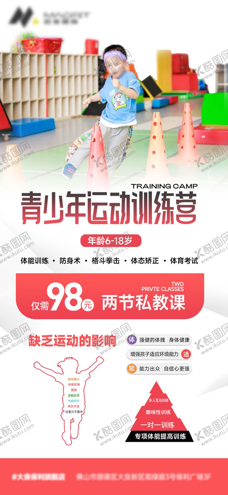 编号：40844707171429576465【酷图网】源文件下载-少儿体适能海报 