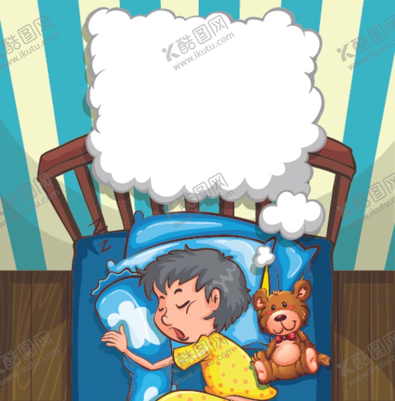 编号：33684307071254514703【酷图网】源文件下载-卡通睡觉儿童