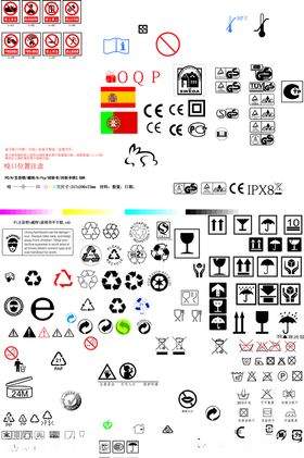 各种循环标记环保标示