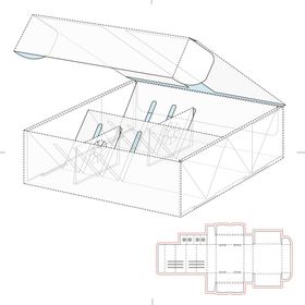 包装盒刀模图片 标准自动底盒