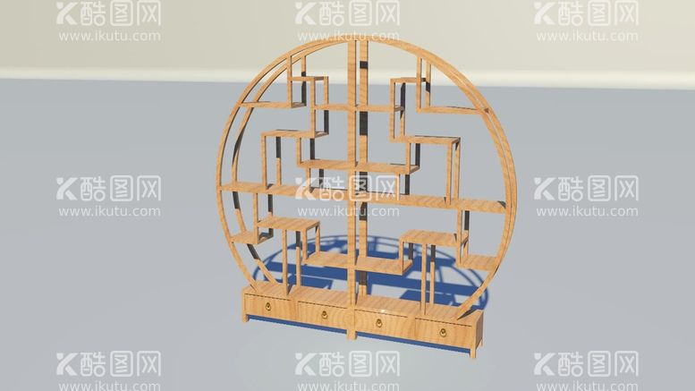 编号：83670611122346483447【酷图网】源文件下载-圆形博古架