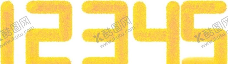 编号：19295710131908364744【酷图网】源文件下载-毛绒数字效果