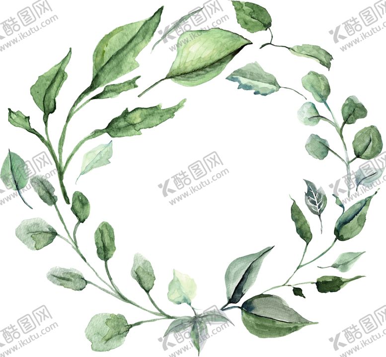 欧式花纹边框植物清新植物草