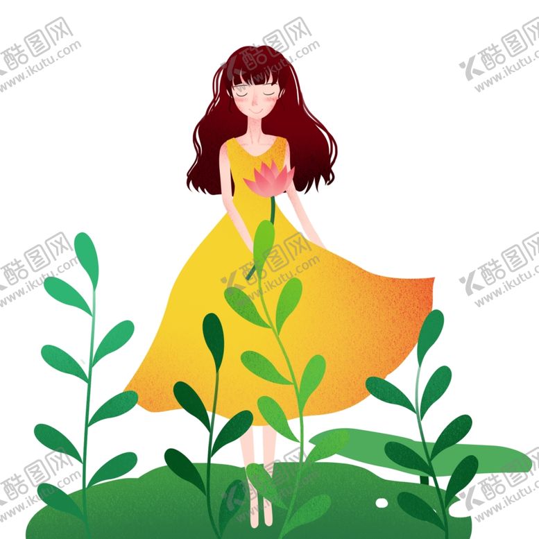 编号：34954705150015506219【酷图网】源文件下载-插画女孩