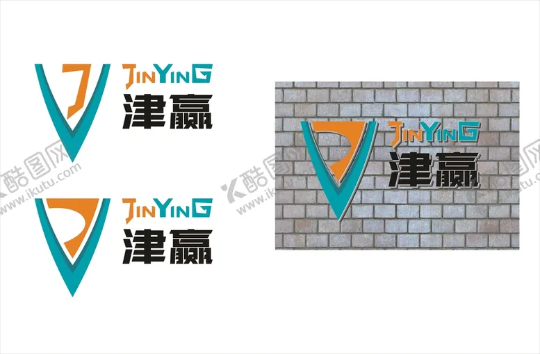 JYlogo设计橙色色彩搭配湖蓝色字母