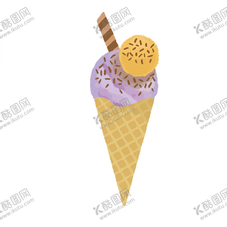 编号：63597903250606181033【酷图网】源文件下载-手绘矢量冰激凌插画图片