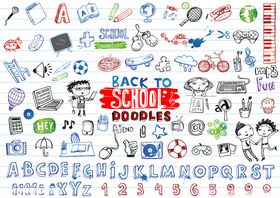 校园手绘风素材