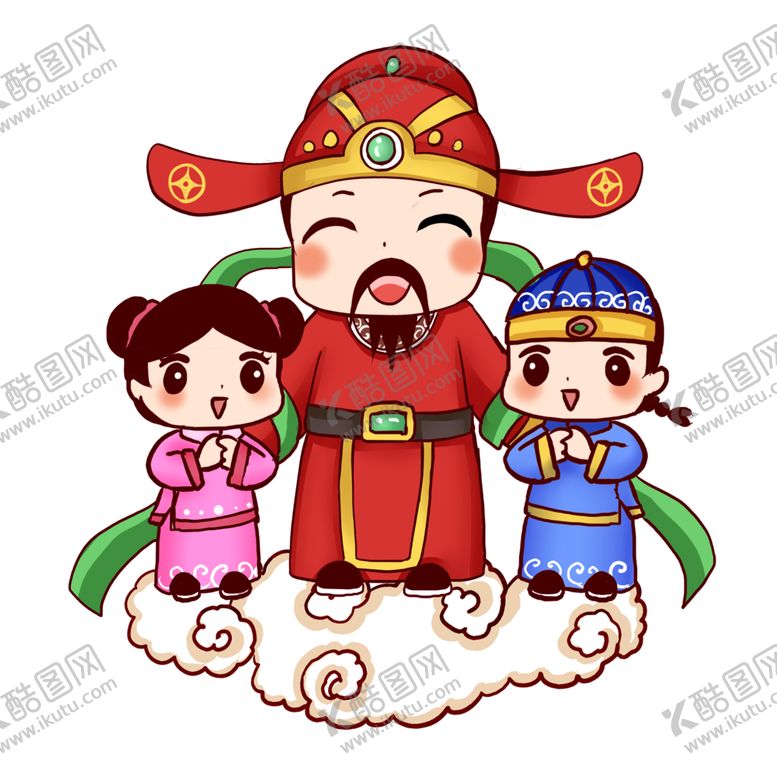编号：14892606251040282682【酷图网】源文件下载-卡通财神PNG免扣素材