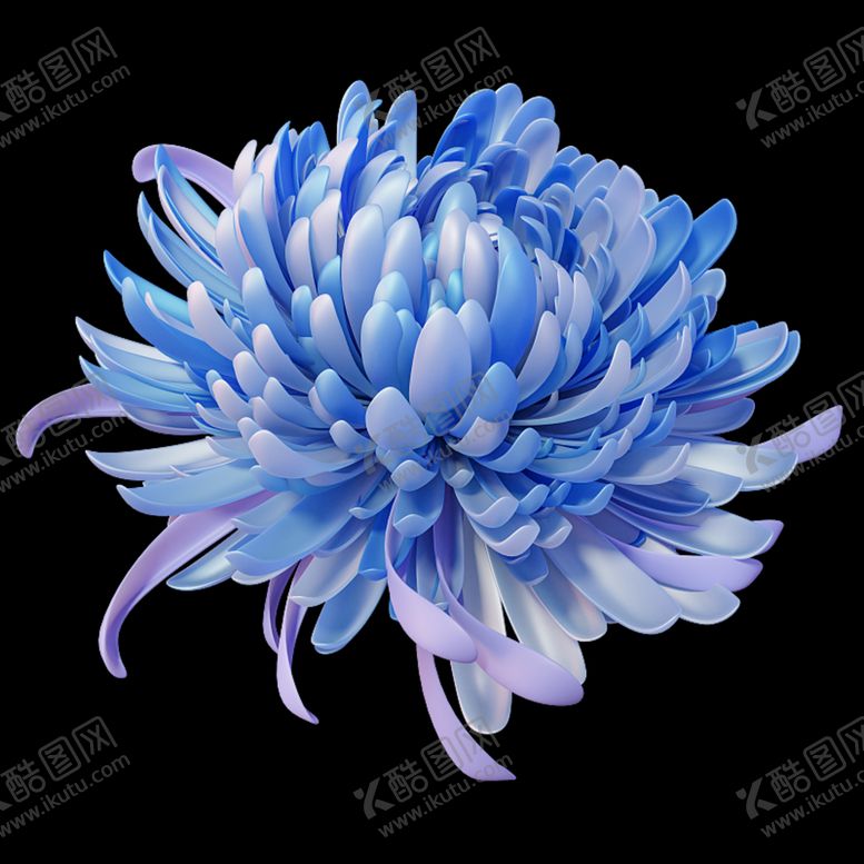 编号：17039509270055518249【酷图网】源文件下载-3D渐变菊花