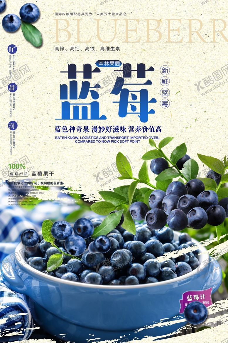 编号：67034506281032182297【酷图网】源文件下载-蓝莓海报