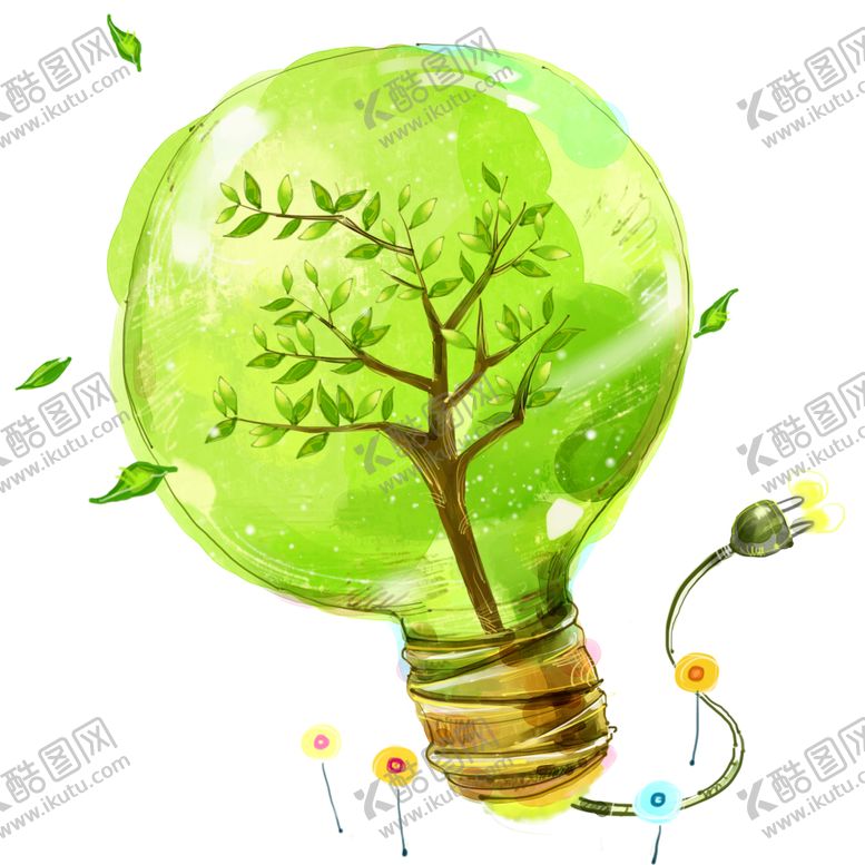 编号：53647807030316514407【酷图网】源文件下载-环保灯泡能源合成海报素材