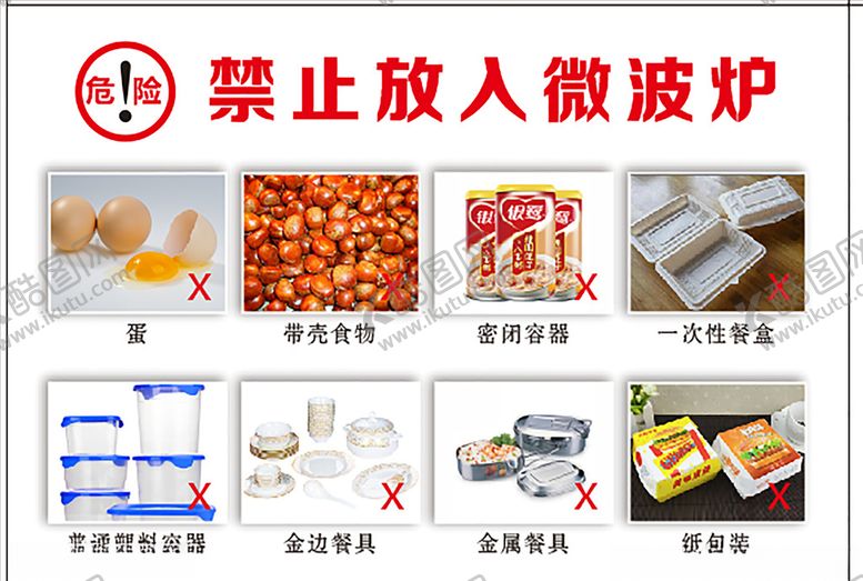 编号：64211307060810265268【酷图网】源文件下载-禁止放入微波炉