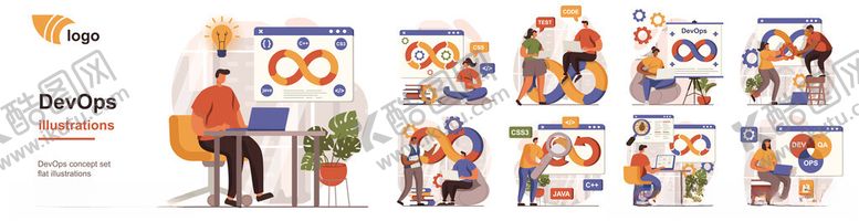 编号：33922405051520475477【酷图网】源文件下载-办公场景插画