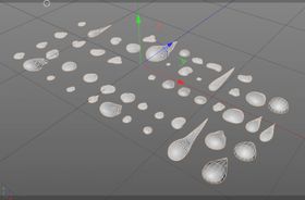 C4D模型水滴掉落