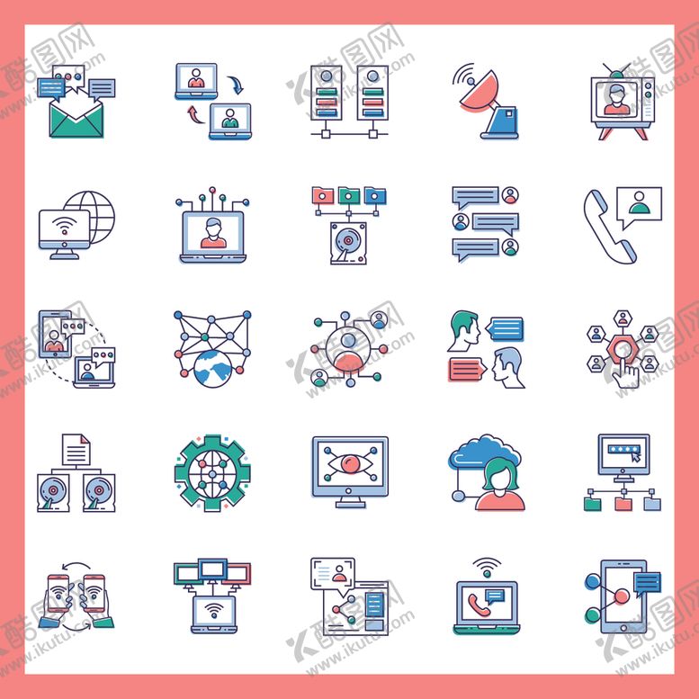 编号：60253711010602493908【酷图网】源文件下载-科技办公图标集合