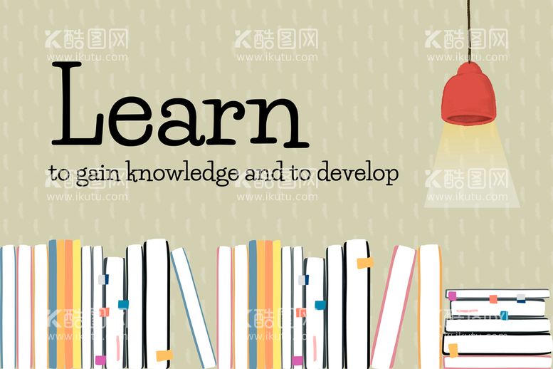 编号：36579109210306521469【酷图网】源文件下载-带书籍顶灯的教育模板