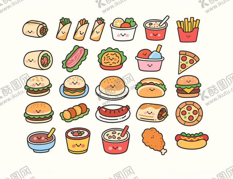 编号：89494409251252043712【酷图网】源文件下载-卡通矢量快餐