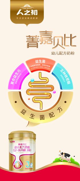 人之初菁嘉贝比幼儿配方奶粉展架