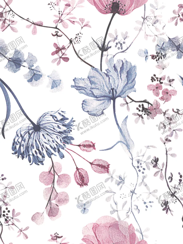 编号：84686809182202595887【酷图网】源文件下载-白底小花
