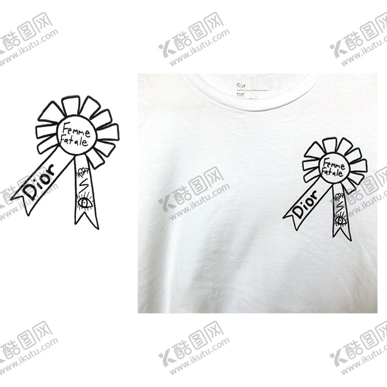 迪奥大牌奢侈品印花绣花轻纹dior矢量图