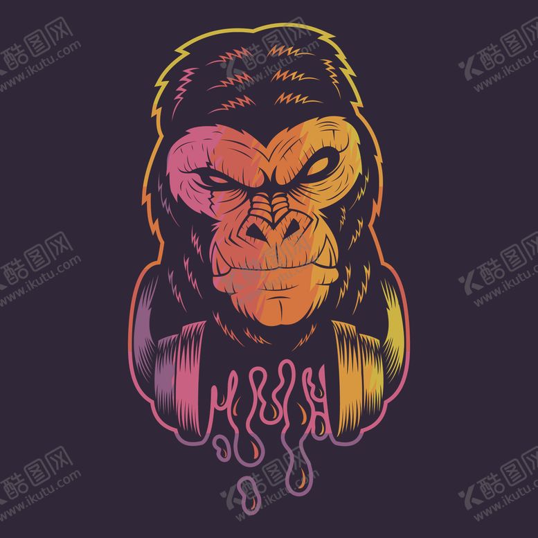 编号：76269610131918384168【酷图网】源文件下载-猴子创意头像