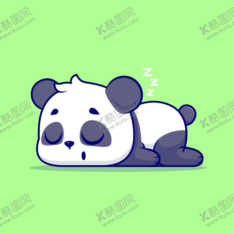 编号：31980610060845589782【酷图网】源文件下载-卡通睡觉的大熊猫