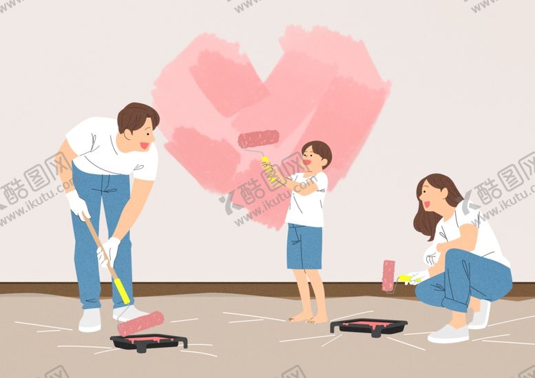 编号：85628209251552271462【酷图网】源文件下载-粉刷房屋