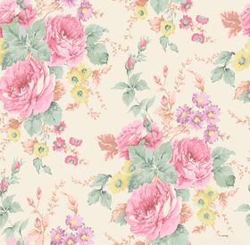 复古风花卉图案背景粉花