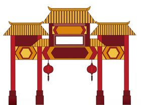 手绘大门