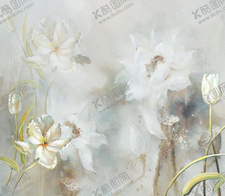 编号：47135510040311186410【酷图网】源文件下载-淡雅荷韵背景墙