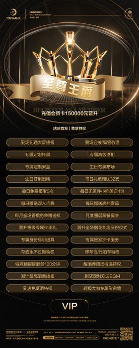 酒吧夜店会员体系等级特权海报