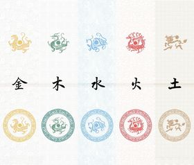 五行元素图案