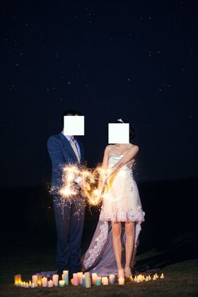 婚纱照烟花素材烟花设计夜