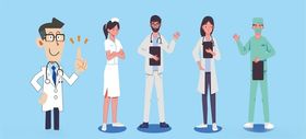 矢量医生护士