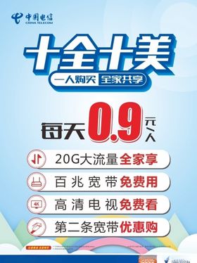 中国电信十全十美海报