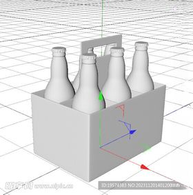 C4D模型啤酒