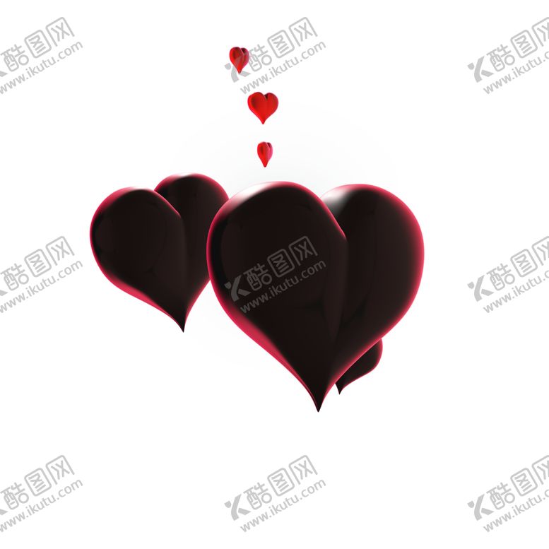 编号：95337107030121568445【酷图网】源文件下载-3D立体心矢量素材