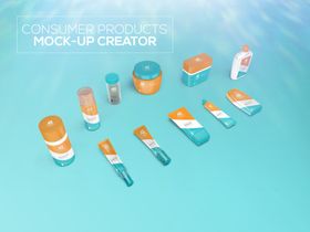 化妆洗浴用品贴图样机