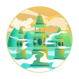 国潮插画背景
