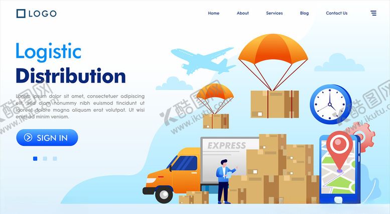 编号：79856909291016376648【酷图网】源文件下载-物流配送