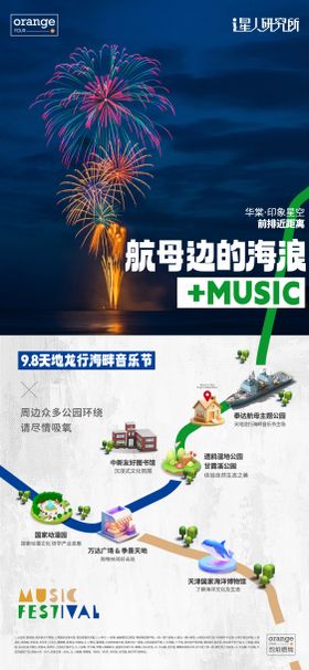 打卡旅游地图海报