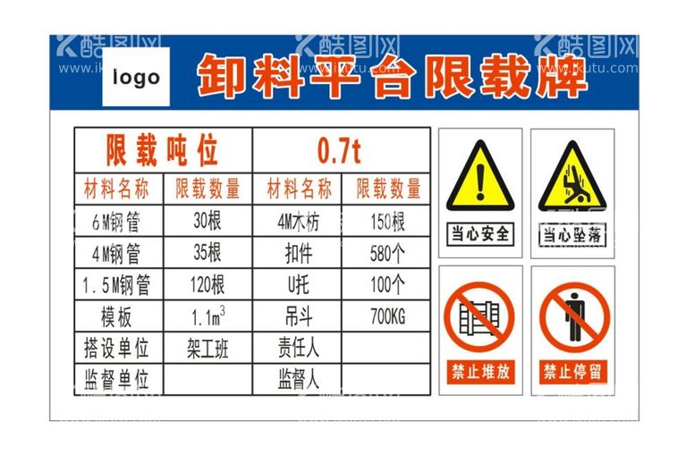 编号：64090412041259506060【酷图网】源文件下载-限载卸料平台