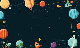 浪漫宇宙插画