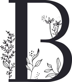 手绘花纹字母