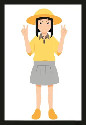 手绘女孩女人美漂亮优雅
