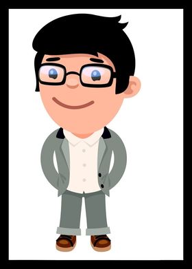 手绘男人男孩卡通动画卡通动画
