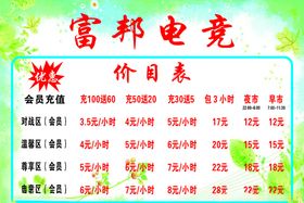 电竞价格表