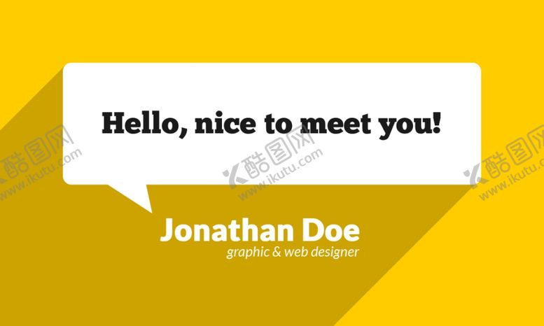 编号：90735210030331227975【酷图网】源文件下载-黄底销售名片