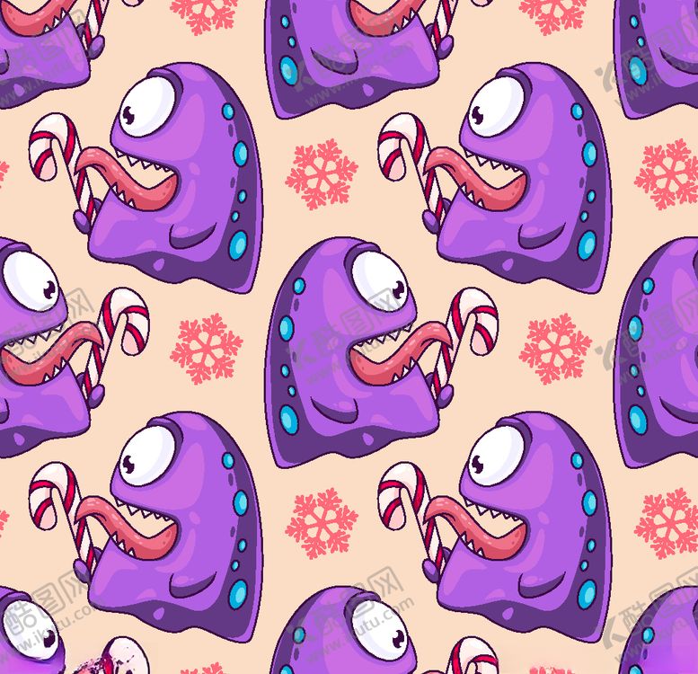 编号：89263809222317049231【酷图网】源文件下载-复古创意卡通背景图案