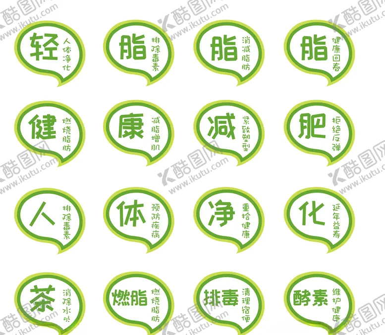 编号：52452706260203474164【酷图网】源文件下载-减脂装饰贴